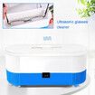Effortless Cleaning Ultrasonic Jewelry and  Denture Eye Glasses Coins Multi-Purpose Cleaner in Vibrant Blue for Sparkling Results