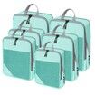 6-Piece Suitcases/Luggage Compression Packing Cube Set: Organized and Space-Saving Travel(Lake Blue)