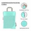 6-Piece Suitcases/Luggage Compression Packing Cube Set: Organized and Space-Saving Travel(Lake Blue)