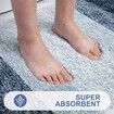 Non-Slip Plush Shaggy Bath Mat Rug: Machine Washable and Dryable, Perfect for Bathroom Floors (40*60cm, Blue)