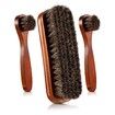 3-Piece Horsehair Shoe Polish Brush Kit: Soft, Gentle, and Perfect for Cleaning and Polishing Leather Footwear