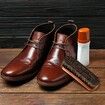 3-Piece Horsehair Shoe Polish Brush Kit: Soft, Gentle, and Perfect for Cleaning and Polishing Leather Footwear