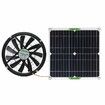 100W Large 25cm Solar Exhaust Fan powerful Ventilator for RVs, Greenhouses, and Pet Houses