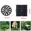 100W Large 25cm Solar Exhaust Fan powerful Ventilator for RVs, Greenhouses, and Pet Houses