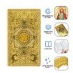 78-Card Gold Foil Tarot Deck: Wrinkle Resistant Durable and Waterproof Tarot Cards for Beginners and Professionals