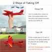 2.4GHz RC Airplane remote control Glider for Effortless Flight, Perfect for Kids and Beginners (Ready to Fly, Red)