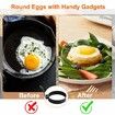 Set of 4 Nonstick Round Egg Molds - Perfect for English Muffins, Pancakes, Breakfast Sandwiches, and Burgers