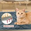 Self-Warming Pet Mat for XL Dogs: 115X72cm Thermal Dog Crate Pad for Indoor and Outdoor Use (Grey)