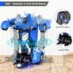 2-in-1 RC Car and Transforming Robot: 2.4Ghz Racing Car with 360° Drifting for Kids (Blue)