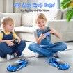 2-in-1 RC Car and Transforming Robot: 2.4Ghz Racing Car with 360° Drifting for Kids (Blue)