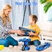 2-in-1 RC Car and Transforming Robot: 2.4Ghz Racing Car with 360° Drifting for Kids (Blue)