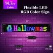 12x66cm Programmable LED Display with Bluetooth App Control, Display custom text, patterns, and animations Ideal for advertising, store signage, and more