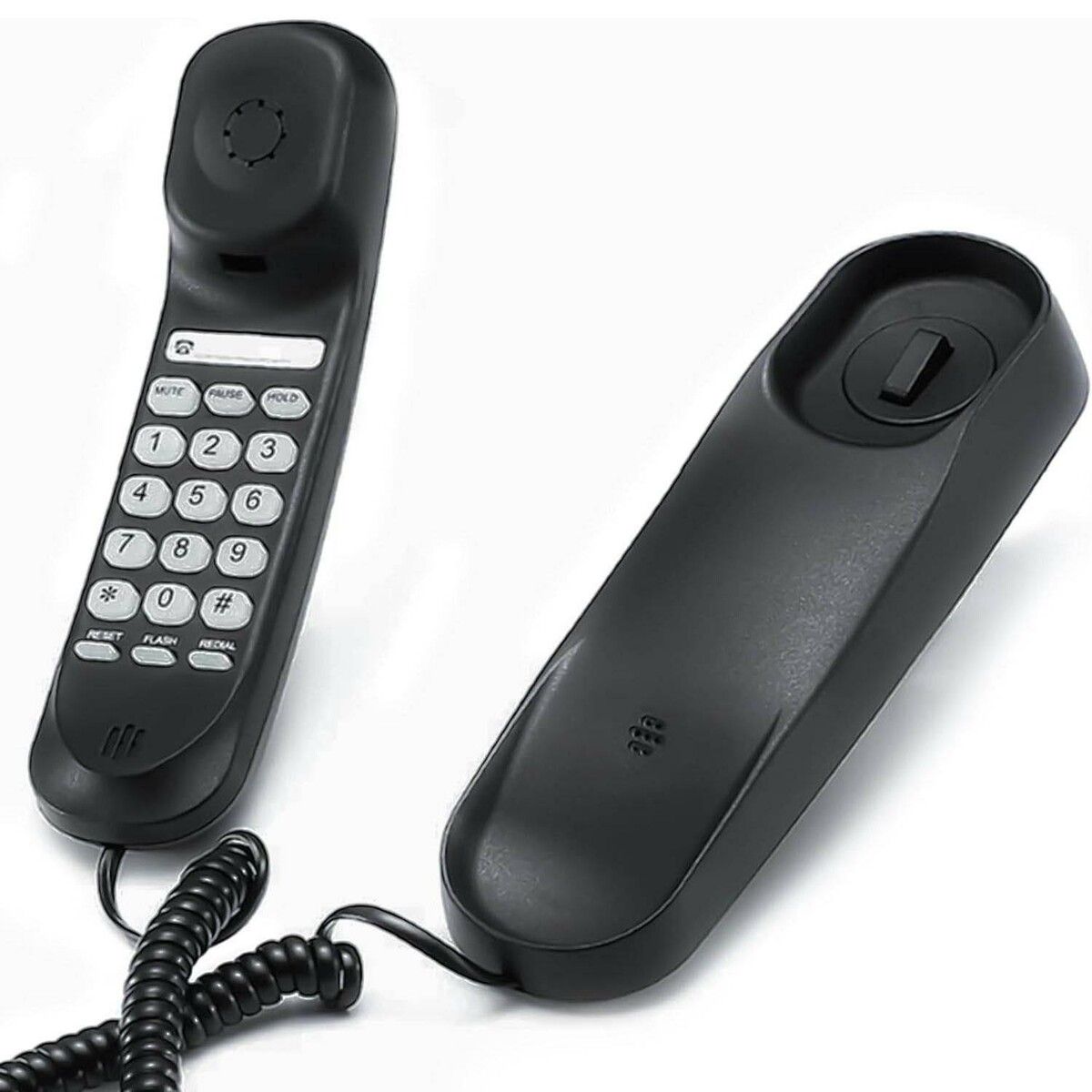 Durable Landline Phone with HD Sound for Crystal-Clear Calls in Office and Home (Black)