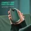 3-in-1 Use Rechargeable 6000 mAh Electric Hand Warmer+Power Bank+Sunset Light: Fast-Heating, Multi-Functional Winter Essential(Green)