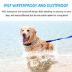 Real-Time Tracking Anti-Lost Pet GPS Tracker Locator Collar with Free APP I67 Waterproof (Golden)