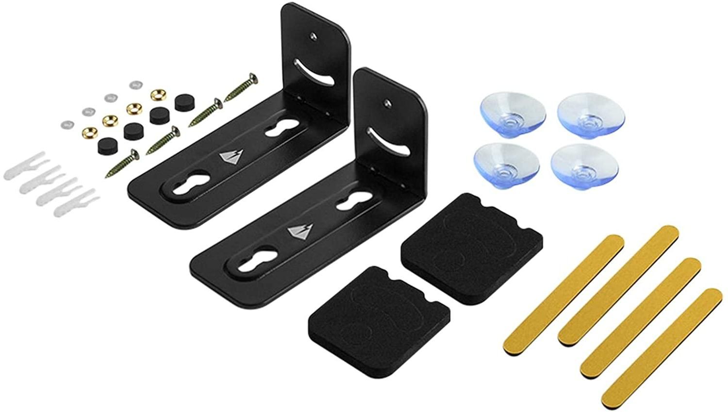 Universal Wall Mount Metal Brackets Floating Shelf Holders for Soundbars and Speakers