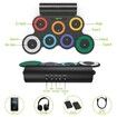 Roll-Up Drum Practice Pad and MIDI Drum Kit with Built-in Speaker, Pedals, and Sticks: Perfect for Kids