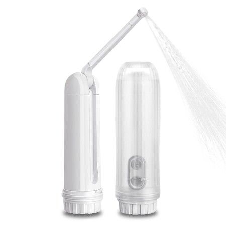 Portable Mini Bidet with 2 Pressure Options, Electric Sprayer, and Foldable Design for Personal Cleaning, Postpartum Care, and Hemorrhoid Cure (White)