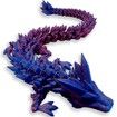 12" 3D Articulated Crystal Dragon Fidget Toy: Unique Home or Office Decor and Stress Reliever(Laser Purple)