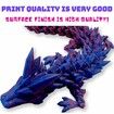 12" 3D Articulated Crystal Dragon Fidget Toy: Unique Home or Office Decor and Stress Reliever(Laser Purple)