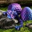 12" 3D Articulated Crystal Dragon Fidget Toy: Unique Home or Office Decor and Stress Reliever(Laser Purple)