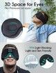 3D Light Soft Sleep Eye Mask with BT Wireless Headphones and Stereo Speakers for Men and Women