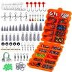 230-Piece Complete Fishing Accessories Kit Including Jig Hook,Bullet Bass Casting Sinker Weight,Fishing Swivels Snap,Sinker Slide,Fishing Set with Tackle Box