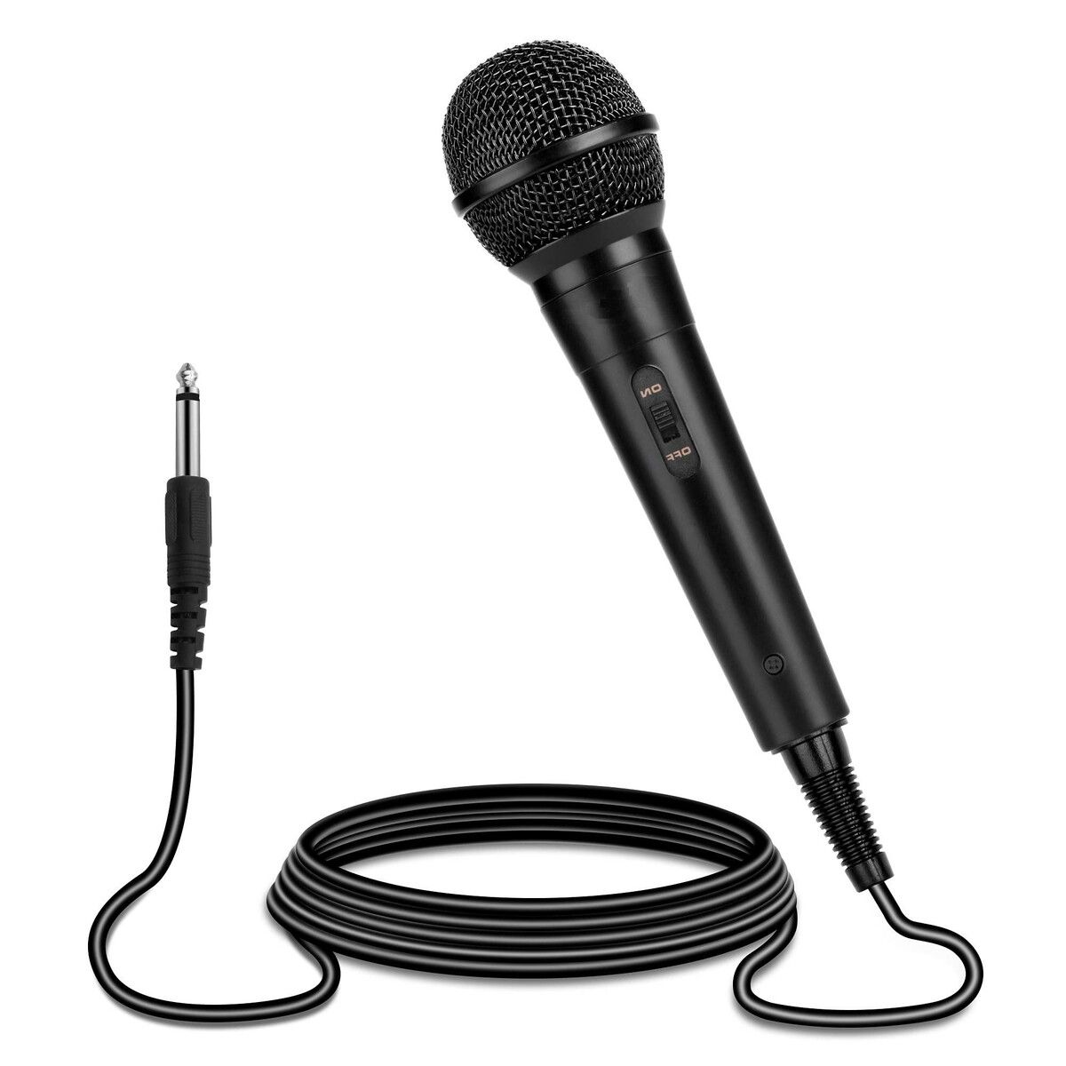 Handheld Wired  Mic Cardioid Dynamic Vocal Microphone  with 13ft Cable and Convenient On/Off Switch, Perfect for Speeches, Karaoke, and Live Performances