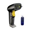 Handheld Wireless Auto Barcode Scanner USB Cordless 1D Laser Reader with 328 Feet Range Perfect for Stores,Supermarkets,Warehouses