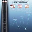 Professional Electric Tooth Cleaner: 3 Cleaning Heads, 5 Modes, and Oral Mirror for Complete Dental Care Black