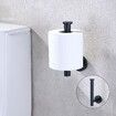 Premium Toilet Paper Holder - Wall-Mounted, Matte Black Stainless Steel Dispenser for Bathroom and Kitchen