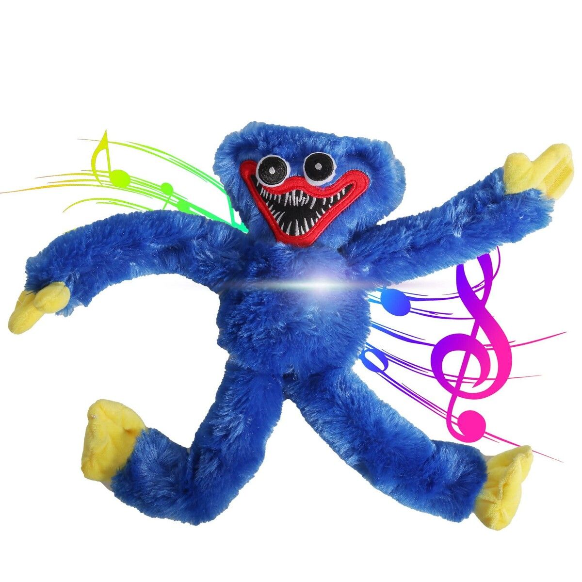 40cm Glow-in-the-Dark Singing Huggy Wuggy Plush Toy from Poppy Playtime-Monster Horror Doll Gifts