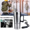 24V Electric Car Heating Water Cup with Vacuum Flask - USB Heating Cup for Car, Truck, and Travel