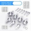 Durable Stainless Steel Measuring Cups and Spoons Set (13 Pieces) - Precision Cooking and Baking Essentials