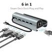 6-in-1 Steam Deck Docking Station: Enhance Your Gaming with 4K HDMI, Gigabit Ethernet, 3 USB 3.0 Port and USB-C PD Port