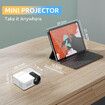 Portable Wireless Mini Projector for Phone Projection Color White