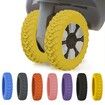 Yellow 8-Piece Set of Shock-Proof Wheel Covers - Silent Guard for Luggage Compartment