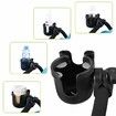 Versatile 2-in-1 Cup and Phone Holder - Fits Strollers, Bikes, Wheelchairs, Walkers, and Scooters (Black)