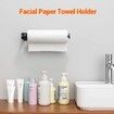 Under-Cabinet Paper Towel Holder with Easy One-Hand Operation Perfect for kitchens and bathrooms(Black)