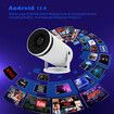 Portable 4K Projector Android 12 operating system Versatile dual-mode Wi-Fi for seamless connectivity