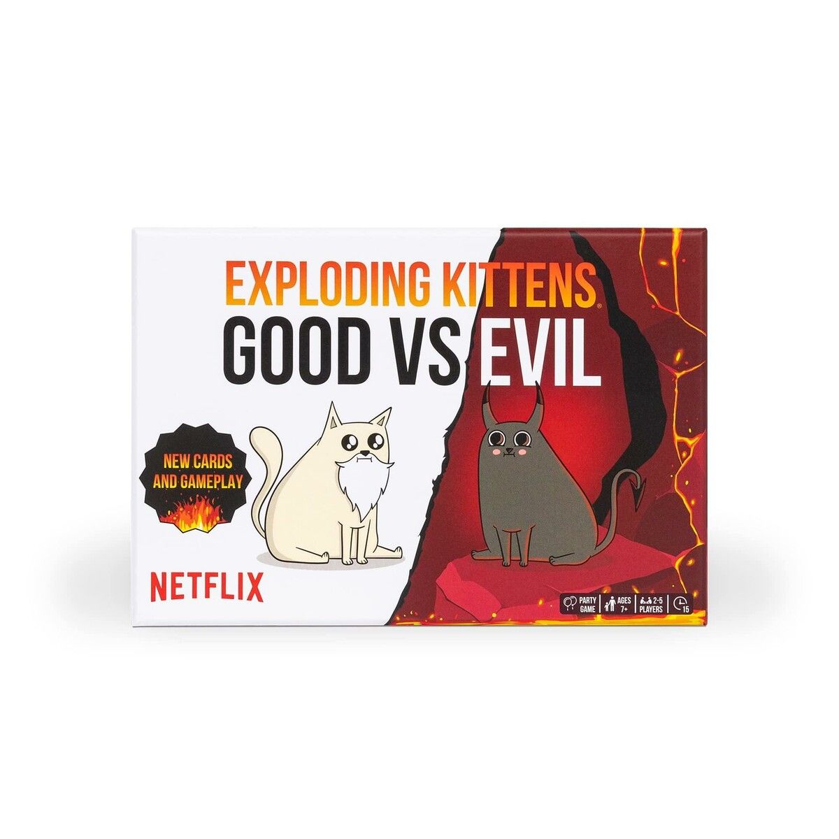 Exploding Kittens: Good vs. Evil - Hilarious Family Card Game with 55 New and Improved Cards