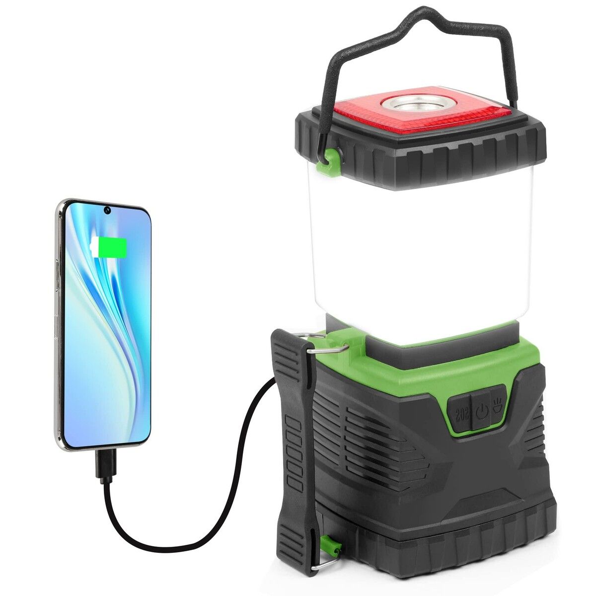 Eco-Friendly LED Lantern: Rechargeable Camp Light with Power Bank, Dimming Options, and 8 Versatile Modes for Outdoor Adventures