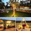 Holiday Decoration 12M Solar Fairy String Lights Warm White Copper Wire Rope Lighting for Indoor and Outdoor Decorations