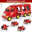 5-in-1 Fire Car Truck for Toddlers - Action-Packed Toy with Lights and Sounds for Imaginative Play and Skill Development,Christmas Birthday Gift Car Sets