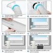 Adjustable Portable AC Window Kit with Sliding Plate for Horizontal/Vertical Windows, AC Vent & Window Seal for 5.1" Exhaust Hose