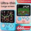 3.5" Retro Handheld Game Console with 666 HD Games Connect to TV for Big-Screen Gaming,Vibrant Blue Color,Perfect Holiday Gift for Kids