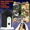 Dog Control Anti Barking Device Up to 50 Ft Training Behavior Aids 2 in 1 Ultrasonic Deterrent Outdoor Safe for Humans and Dogs