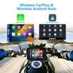 5-inch Wireless Apple Motorcycle Carplay & Android Auto GPS with Touch Screen,IPX7 Waterproof,GPS,Bluetooth,Siri,Google Assistant