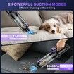 Cordless Handheld Vacuum Powerful 20000Pa Suction with Type C Port for Home, Pet, and Car Cleaning with LED Light