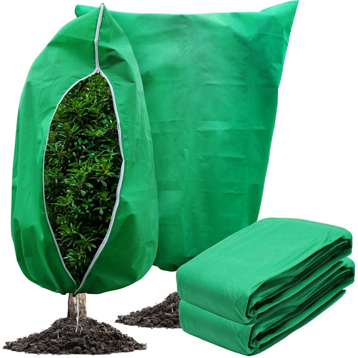 Tree Plot Cover 2-Pack Extra Large Plant Covers for Freeze Protection: Frost Cloth Tree ...
